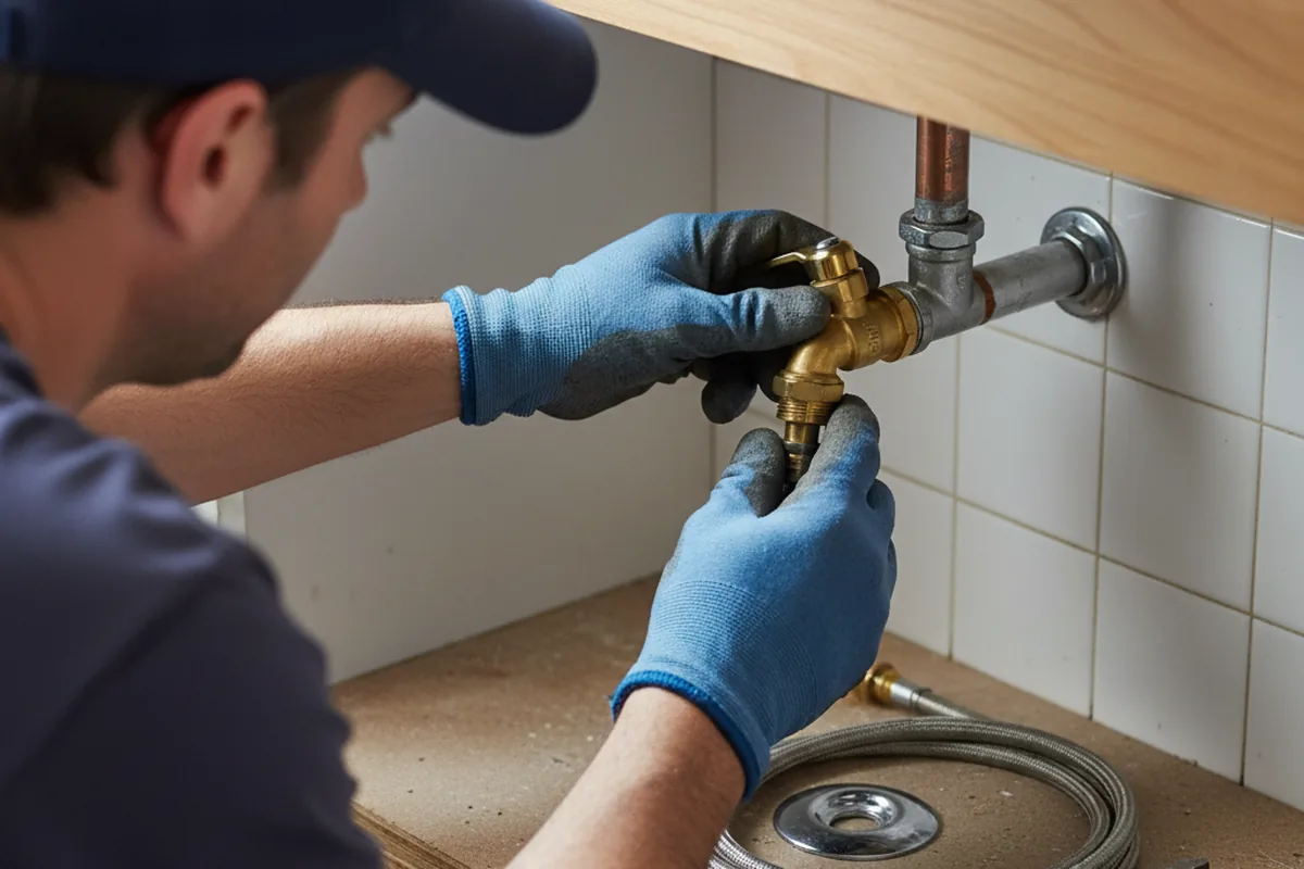 Shutoff valve and fitting work during Emergency Plumbing in Dowell